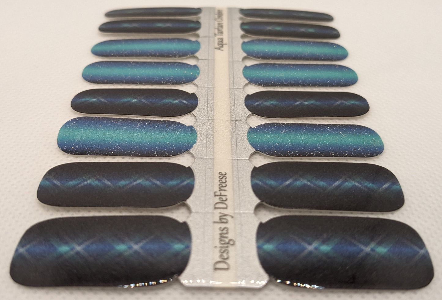 Aqua Tartan Ombre Pearl
