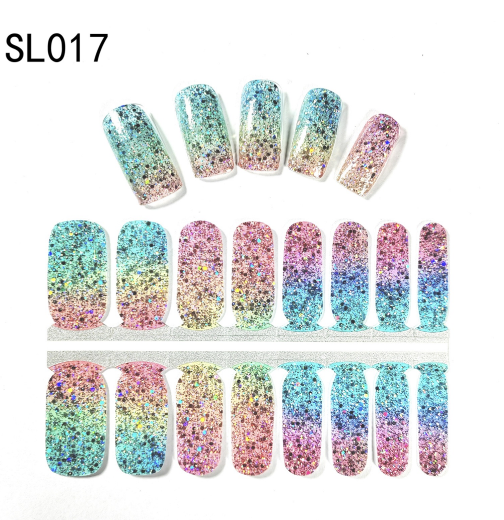 16 Count Kikilee Stock Wraps - Chunky Glitter (Not all top coats cooperate)