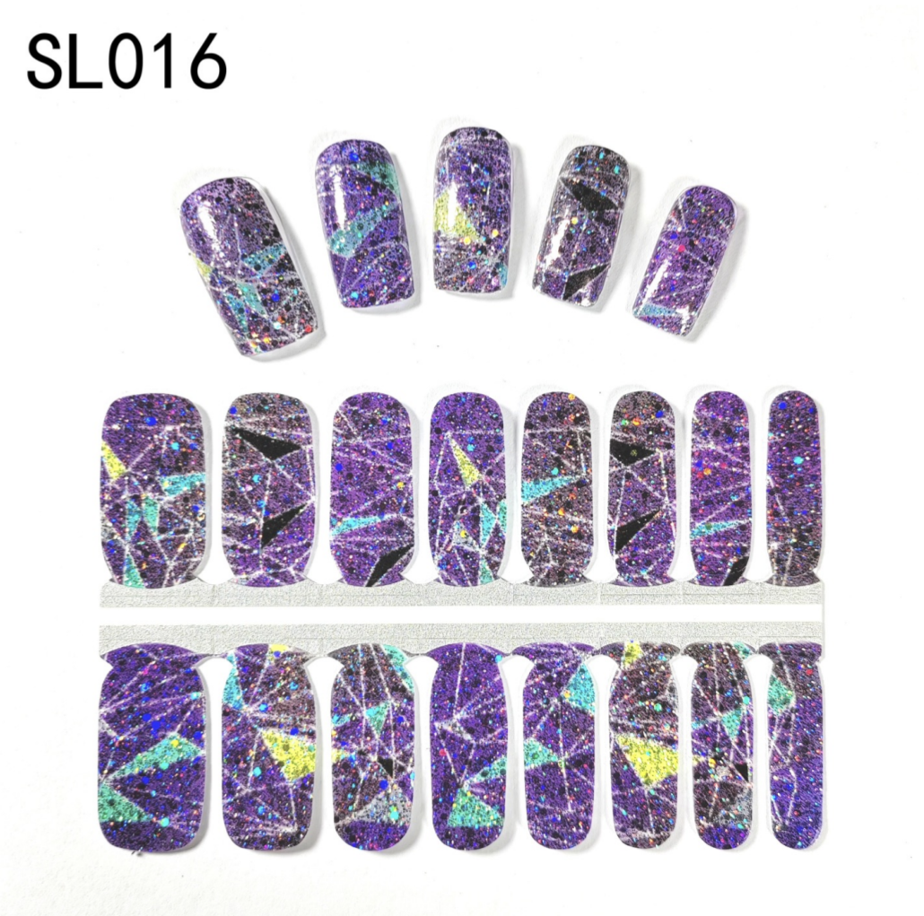 16 Count Kikilee Stock Wraps - Chunky Glitter (Not all top coats cooperate)