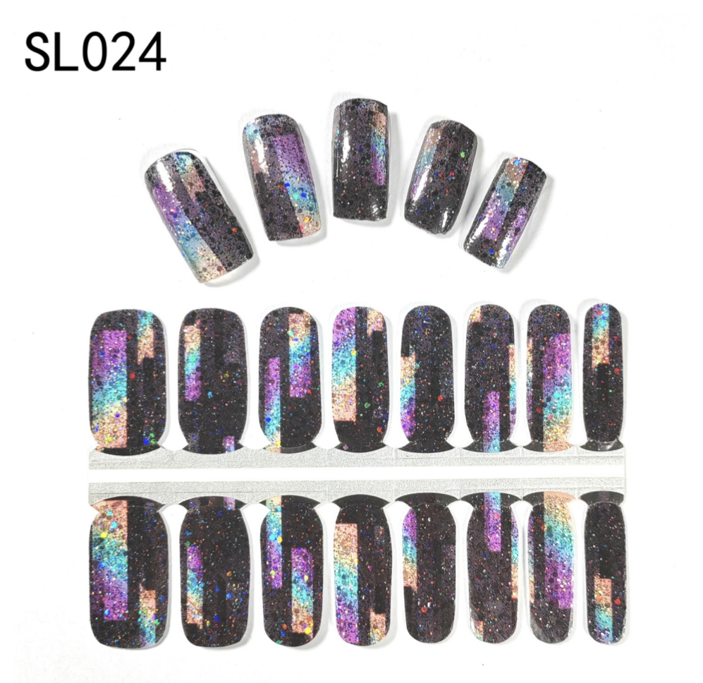 16 Count Kikilee Stock Wraps - Chunky Glitter (Not all top coats cooperate)