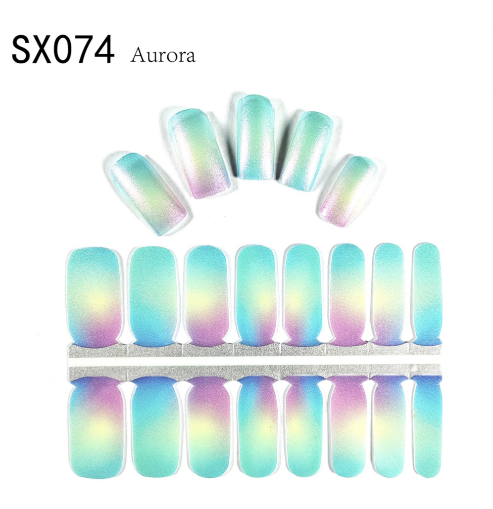 16 Count Kikilee Stock Wraps - Aurora Shimmer (Not all top coats cooperate)