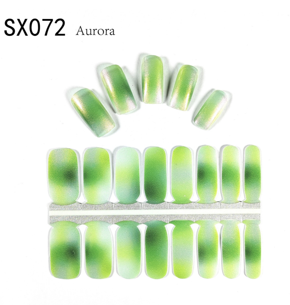 16 Count Kikilee Stock Wraps - Aurora Shimmer (Not all top coats cooperate)