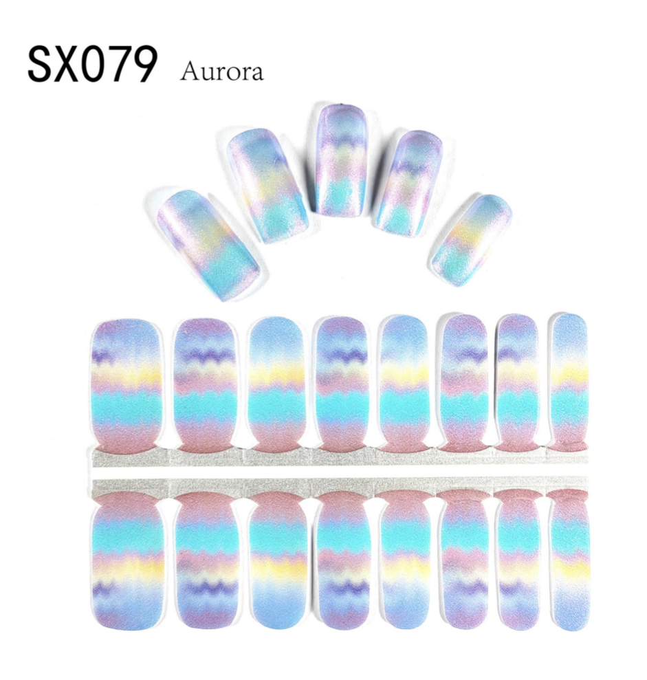 16 Count Kikilee Stock Wraps - Aurora Shimmer (Not all top coats cooperate)