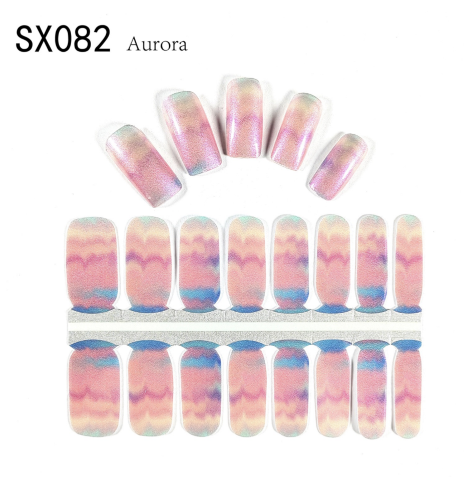 16 Count Kikilee Stock Wraps - Aurora Shimmer (Not all top coats cooperate)