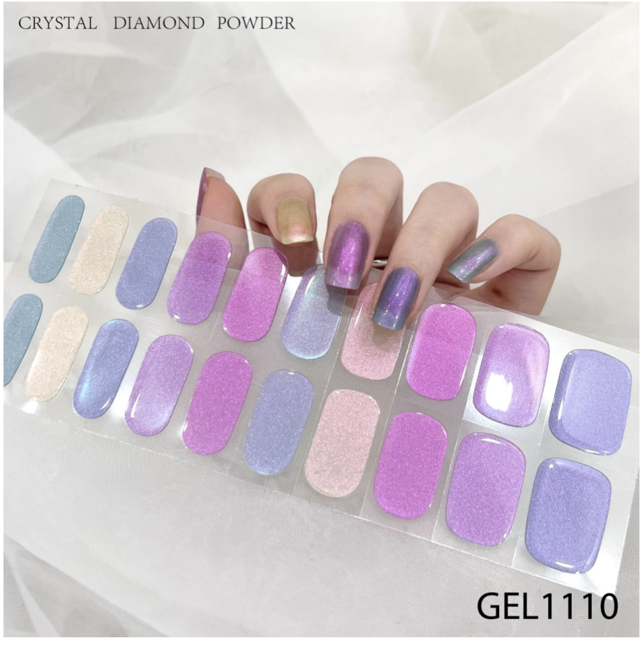 20 Ct Kikilee Gel-Like Wraps - NEW Aurora Borealis - No Lamp Required! (No top coat needed!)