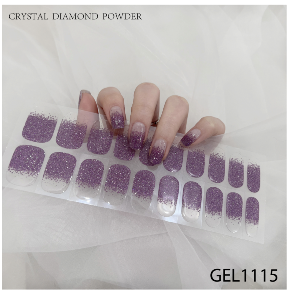 20 Ct Kikilee Gel-Like Wraps - NEW Glitter and Chrome - No Lamp Required! (No top coat needed!)