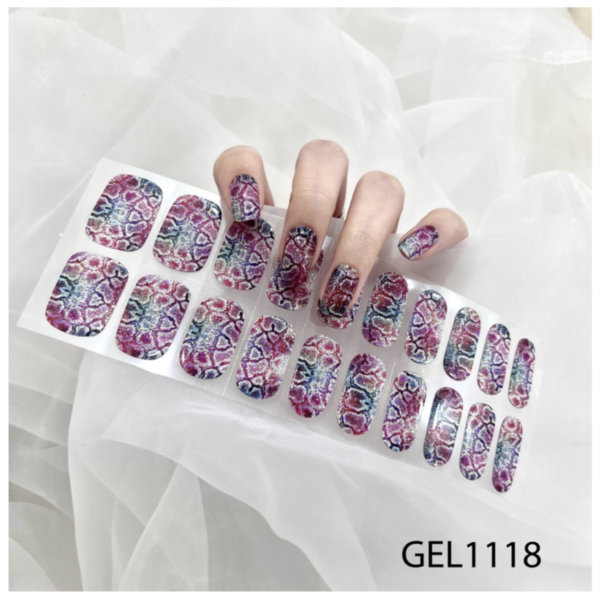 20 Ct Kikilee Gel-Like Wraps - NEW Glitter and Chrome - No Lamp Required! (No top coat needed!)