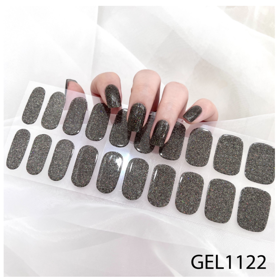 20 Ct Kikilee Gel-Like Wraps - NEW Glitter and Chrome - No Lamp Required! (No top coat needed!)