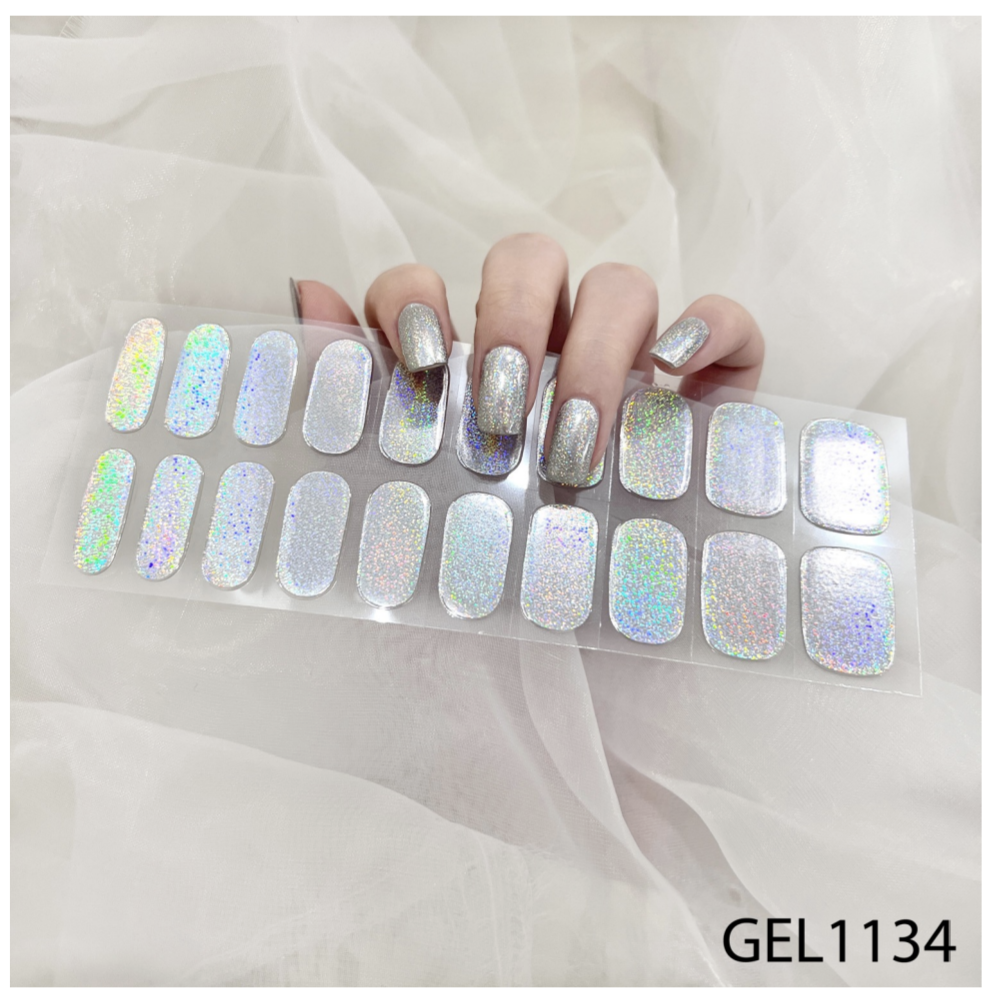 20 Ct Kikilee Gel-Like Wraps - NEW Glitter and Chrome - No Lamp Required! (No top coat needed!)