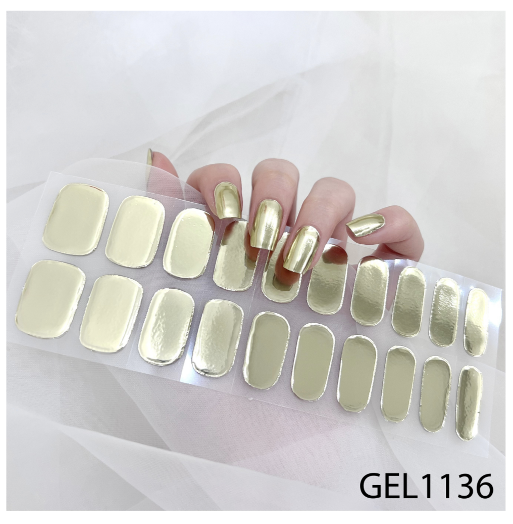 20 Ct Kikilee Gel-Like Wraps - NEW Glitter and Chrome - No Lamp Required! (No top coat needed!)