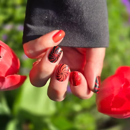 Black and Red Swirls