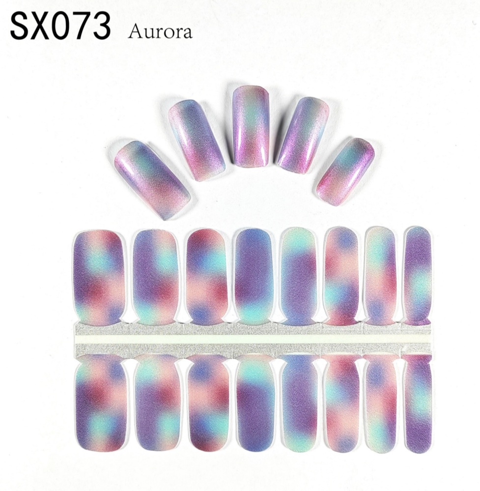 16 Count Kikilee Stock Wraps - Aurora Shimmer (Not all top coats cooperate)