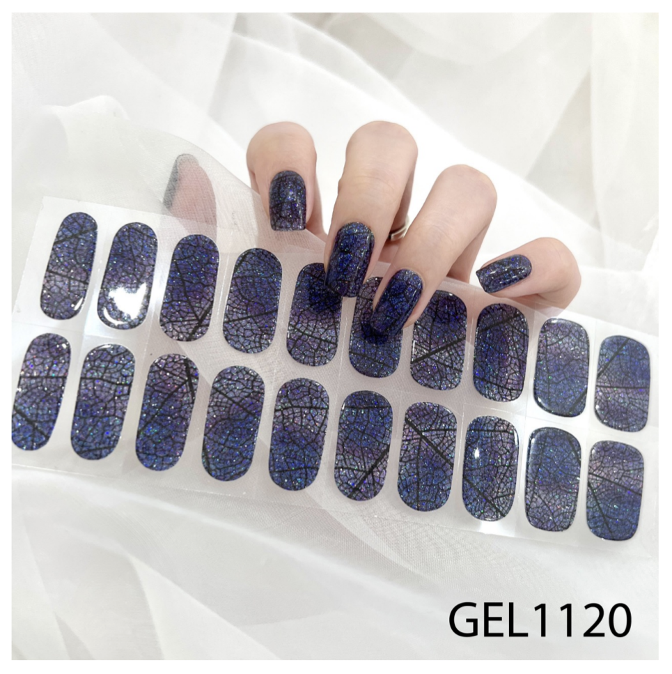 20 Ct Kikilee Gel-Like Wraps - NEW Glitter and Chrome - No Lamp Required! (No top coat needed!)