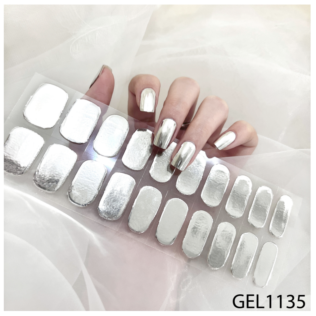 20 Ct Kikilee Gel-Like Wraps - NEW Glitter and Chrome - No Lamp Required! (No top coat needed!)