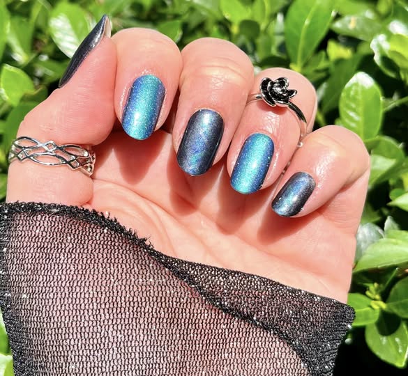Aqua Tartan Ombre Pearl