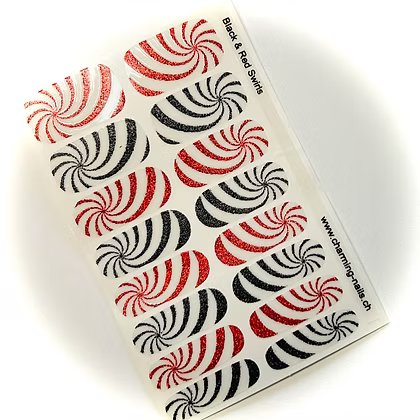 Black and Red Swirls