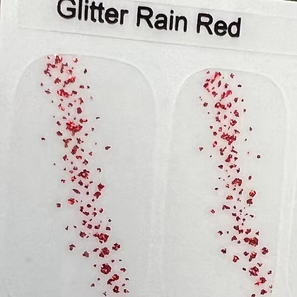 Glitter Rain Red