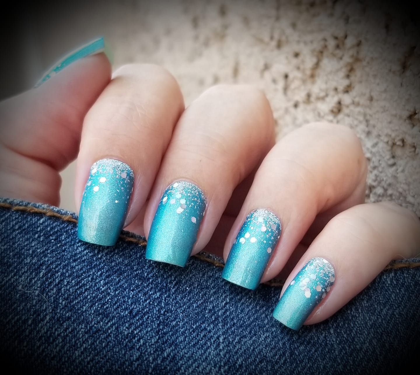Blue Ombre Grunge