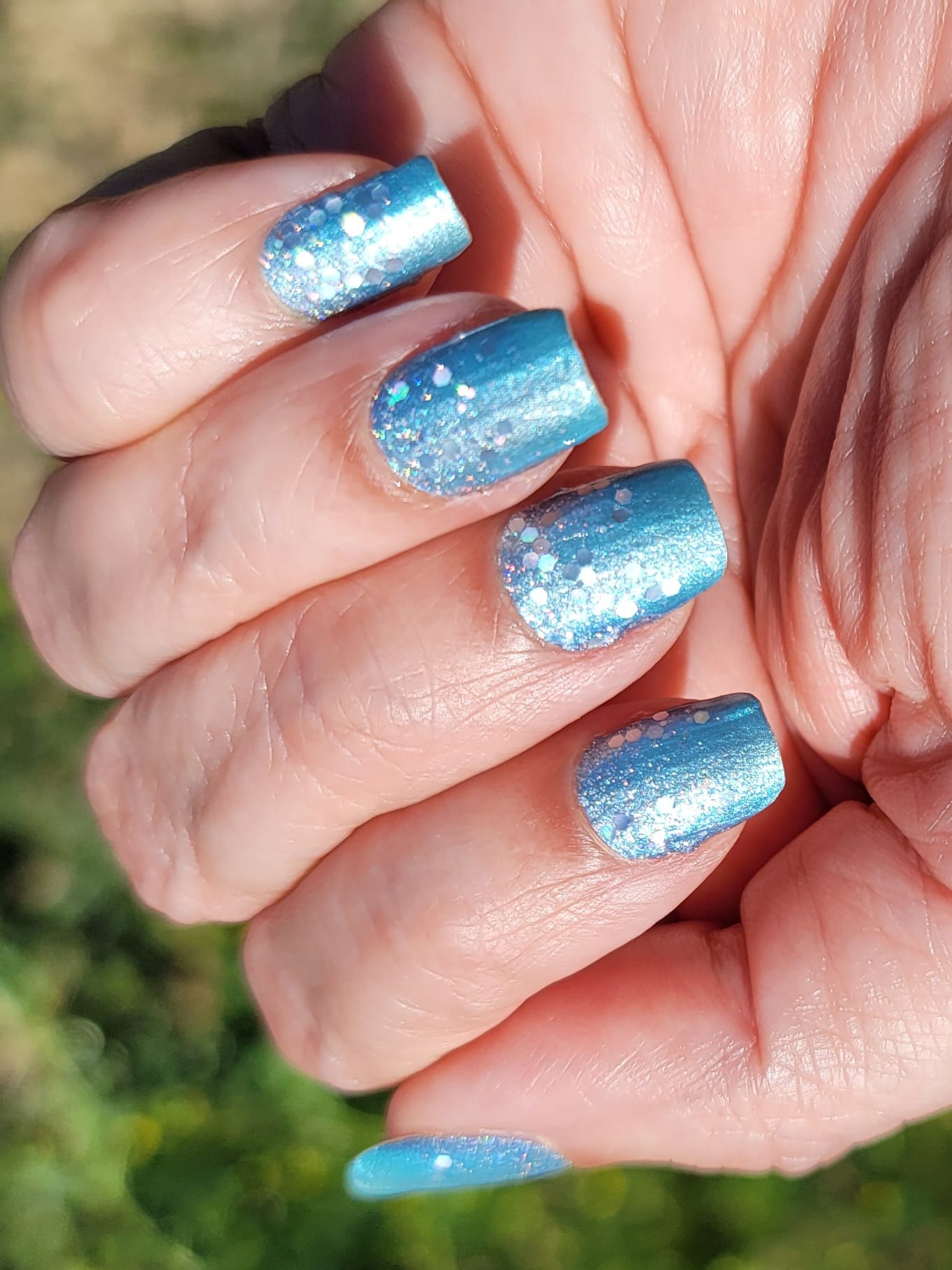 Blue Ombre Grunge